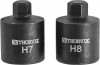 Thorvik ASBS78 Набор насадок торцевых для обслуживания тормозных механизмов 3/8"DR, Н7, Н8, 2 предмета ASBS78
