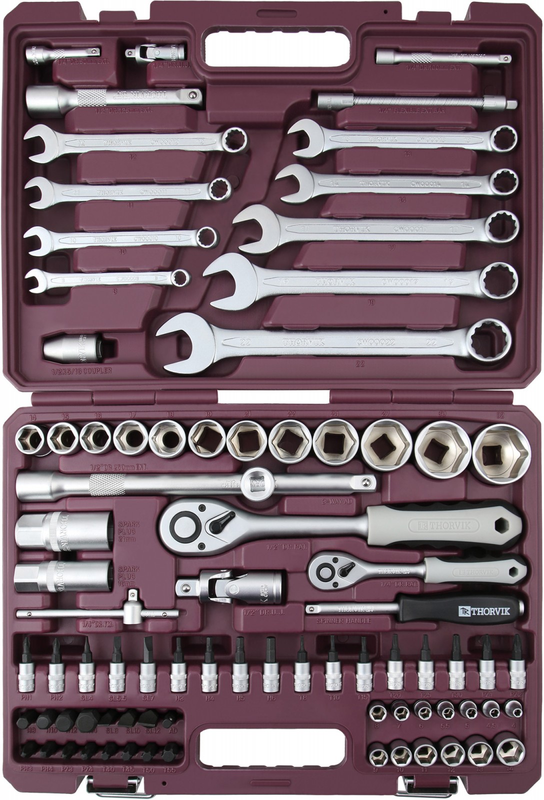 Купить TS082 Набор инструмента универсальный 1/4", 1/2"DR, 82 предмета ...