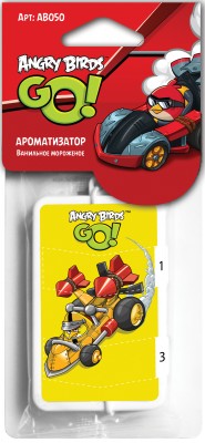Angry Birds AB050 Ароматизатор Angry Birds подвесной твердый, Ванильное мороженное AB050