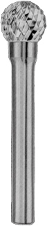 Carbon CRUBSD06060550-2 Борфреза твердосплавная сферическая, тип D, 6 мм, двойная насечка, хвостовик 6 мм, в боксе CRUBSD06060550-2