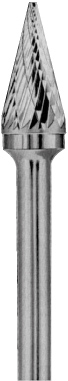 Carbon CRUBSM06122570-2 Борфреза твердосплавная коническая, тип M, 12 мм, двойная насечка, хвостовик 6 мм, в боксе CRUBSM06122570-2