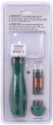 Jonnesway DR0119S Рукоятка отверточная трещоточная в наборе с битами, 19 предметов DR0119S
