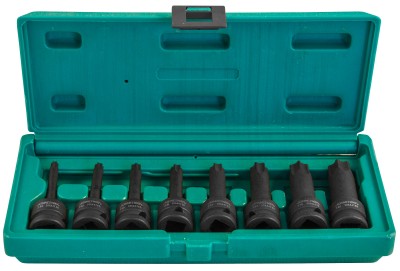 Jonnesway S06A408S Набор насадок торцевых TORX® 1/2DR", Т30-T80, 78мм, 8 предметов S06A408S