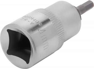 Jonnesway S09H404 Насадка торцевая 1/2"DR с вставкой-битой шестигранной, H4, 55 мм S09H404