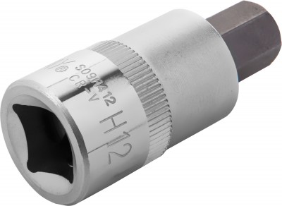 Jonnesway S09H412 Насадка торцевая 1/2"DR с вставкой-битой шестигранной, H12, 55 мм S09H412