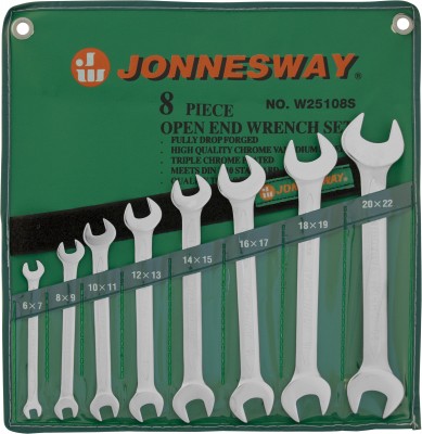 Jonnesway W25108S Набор ключей гаечных рожковых в сумке, 6-22 мм, 8 предметов W25108S