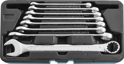Jonnesway W84108S Набор ключей гаечных комбинированных с профилем SUPER TECH в кейсе, 8-19 мм, 8 предметов W84108S