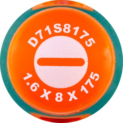 Jonnesway D71S8175 Отвертка стержневая шлицевая ANTI-SLIP GRIP, SL8.0х175 мм D71S8175