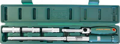 Jonnesway T02170 Ключ баллонный инерционный с динамометрической рукояткой, 70-170 Нм и головками торцевыми в наборе, 17, 19, 21 мм T02170