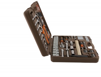 Ombra OMT77S12 Набор инструмента универсальный 1/4", 1/2"DR с головками торцевыми 12-гранными 1/2"DR, 77 предметов OMT77S12