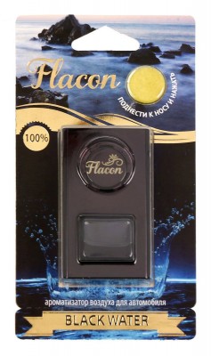 Прочие автотовары FL-04 Ароматизатор на дефлектор мембранный серии "Flacon" Black water FL-04