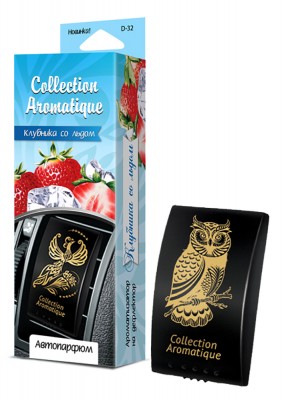 Прочие автотовары DK-32 Ароматизатор воздуха на дефлектор "Collection Aromatique" Клубника со льдом DK-32