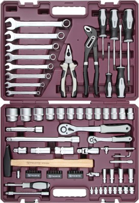 Thorvik TS077 Набор инструмента универсальный 1/4", 1/2"DR, 77 предметов TS077