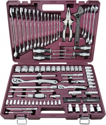 Thorvik TS101 Набор инструмента универсальный 1/4", 1/2"DR, 101 предмет TS101