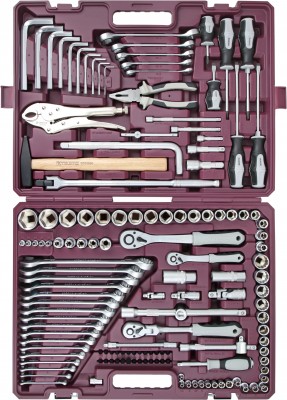 Thorvik TS142 Набор инструмента универсальный 1/4", 3/8" и 1/2"DR, 142 предмета TS142