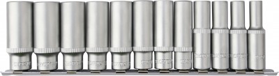 Thorvik S12S2112SM Набор головок торцевых глубоких 3/8"DR на держателе, 8-19 мм, 12 предметов S12S2112SM