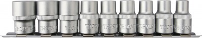 Thorvik S13S139SM Набор головок торцевых 1/2"DR на держателе, внешний TORX®, E10-E24, 9 предметов S13S139SM