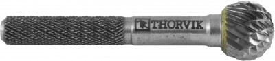 Thorvik TRRBD12100655-2  Борфреза твердосплавная сферическая, тип D, 12 мм, двойная насечка, в боксе TRRBD12100655-2