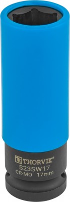 Thorvik S23SW17 Головка торцевая ударная удлиненная тонкостенная 1/2"DR для легкосплавных колесных дисков, 17 мм S23SW17