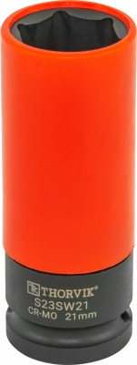 Thorvik S23SW21 Головка торцевая ударная удлиненная тонкостенная 1/2"DR для легкосплавных колесных дисков, 21 мм S23SW21