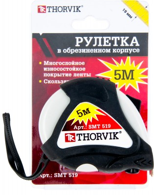 Thorvik SMT519 Рулетка в обрезиненном корпусе, 5 м SMT519