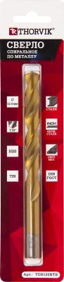 Thorvik TDB020NTB Сверло спиральное по металлу HSS TiN в блистере, d2.0 мм, 2 шт. TDB020NTB