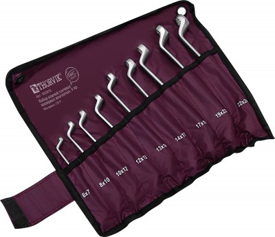 Thorvik W2S9TB Набор ключей гаечных накидных изогнутых серии ARC в сумке, 6-24 мм, 9 предметов W2S9TB