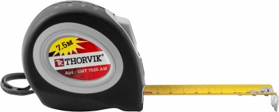 Thorvik SMT7525AM Рулетка с магнитным захватом и автостопом, в обрезиненном корпусе, 7.5 м SMT7525AM